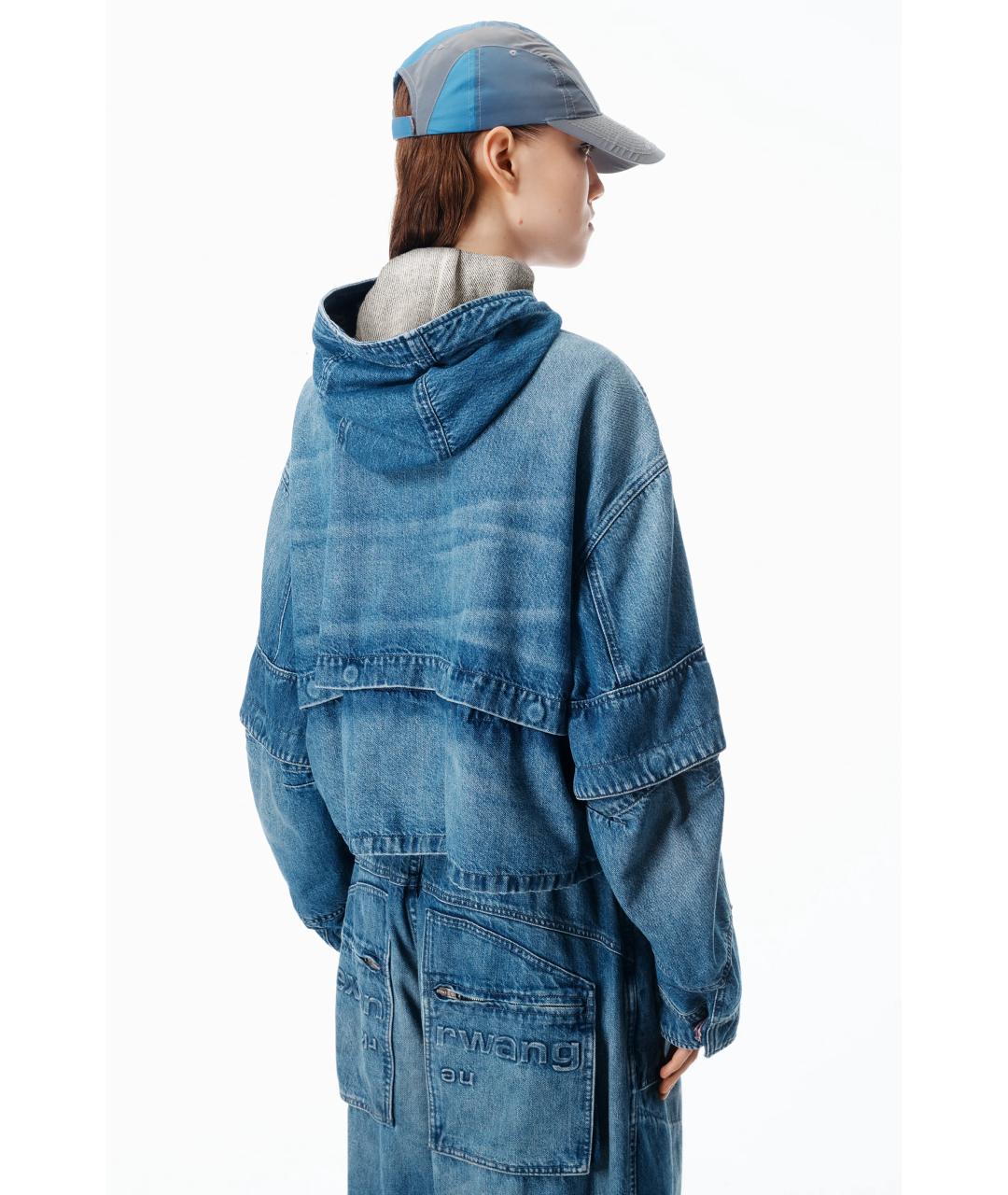 ALEXANDER WANG Синяя хлопковая куртка, фото 4