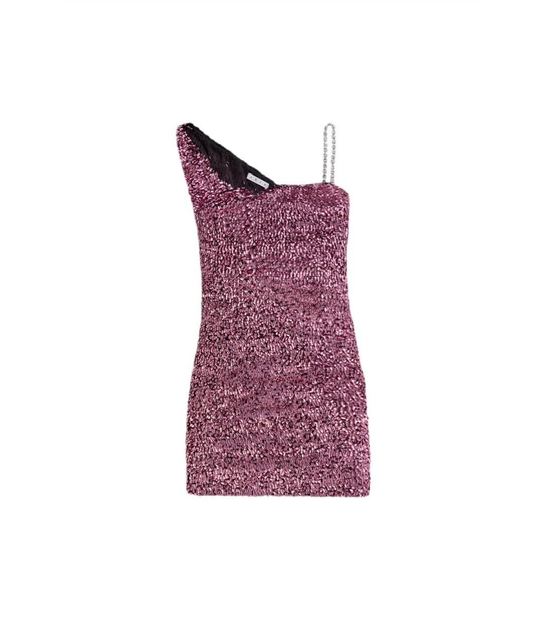 AREA Розовое полиэстеровое вечернее платье, фото 5