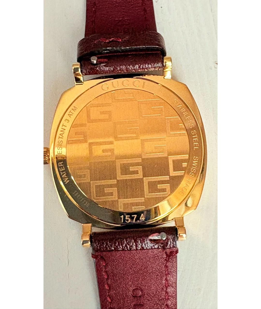 GUCCI Золотые стальные часы, фото 2
