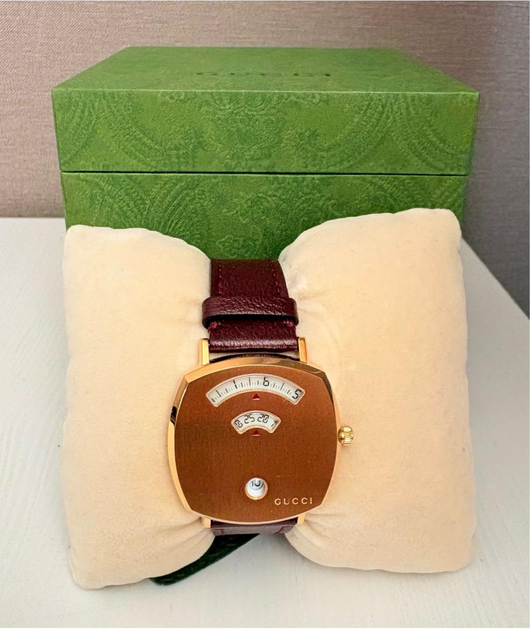 GUCCI Золотые стальные часы, фото 4