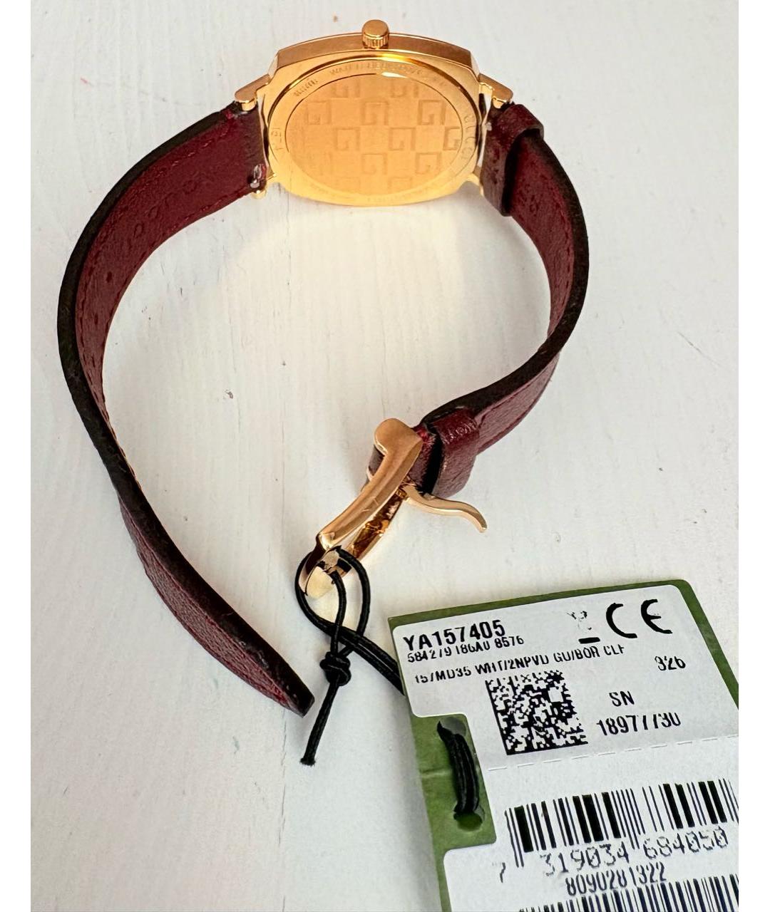 GUCCI Золотые стальные часы, фото 3