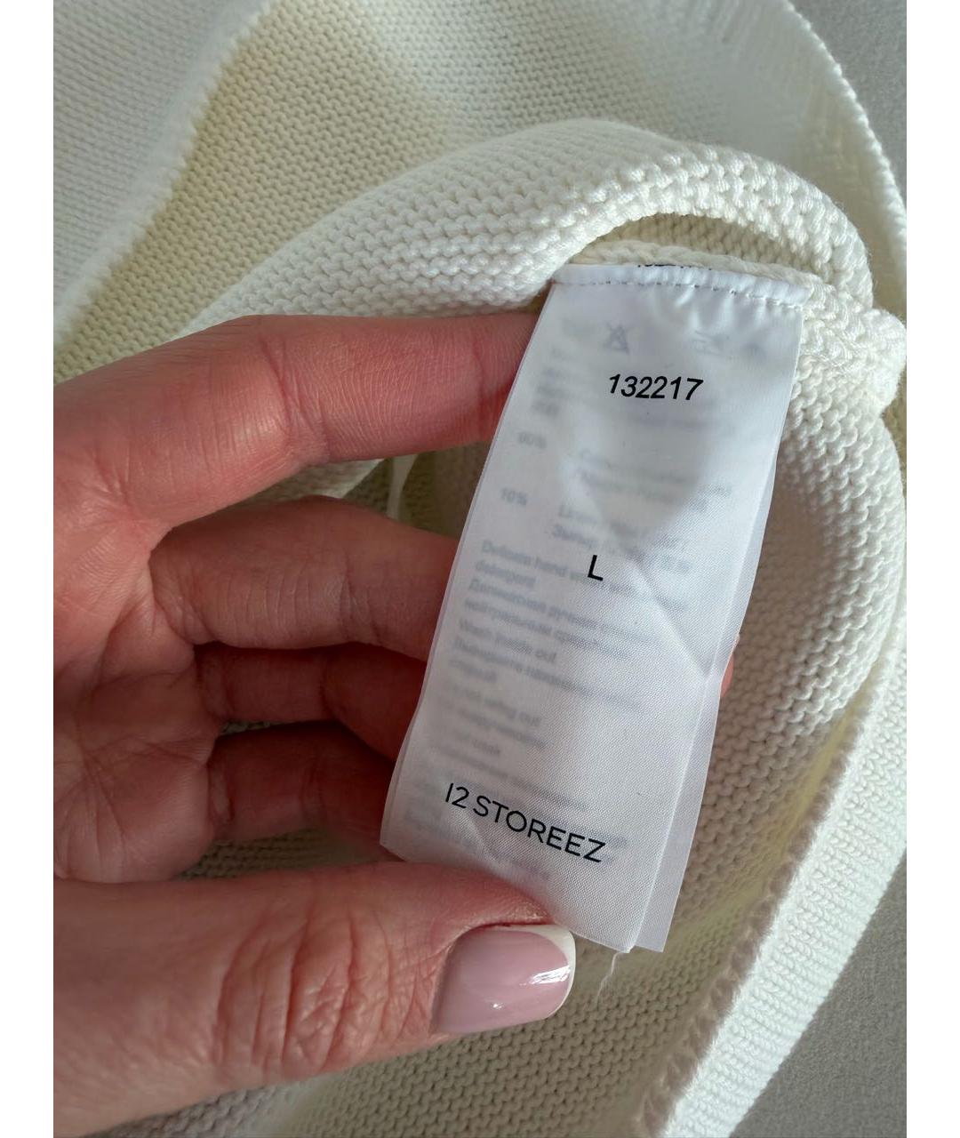 12 STOREEZ Белая хлопковая водолазка, фото 3