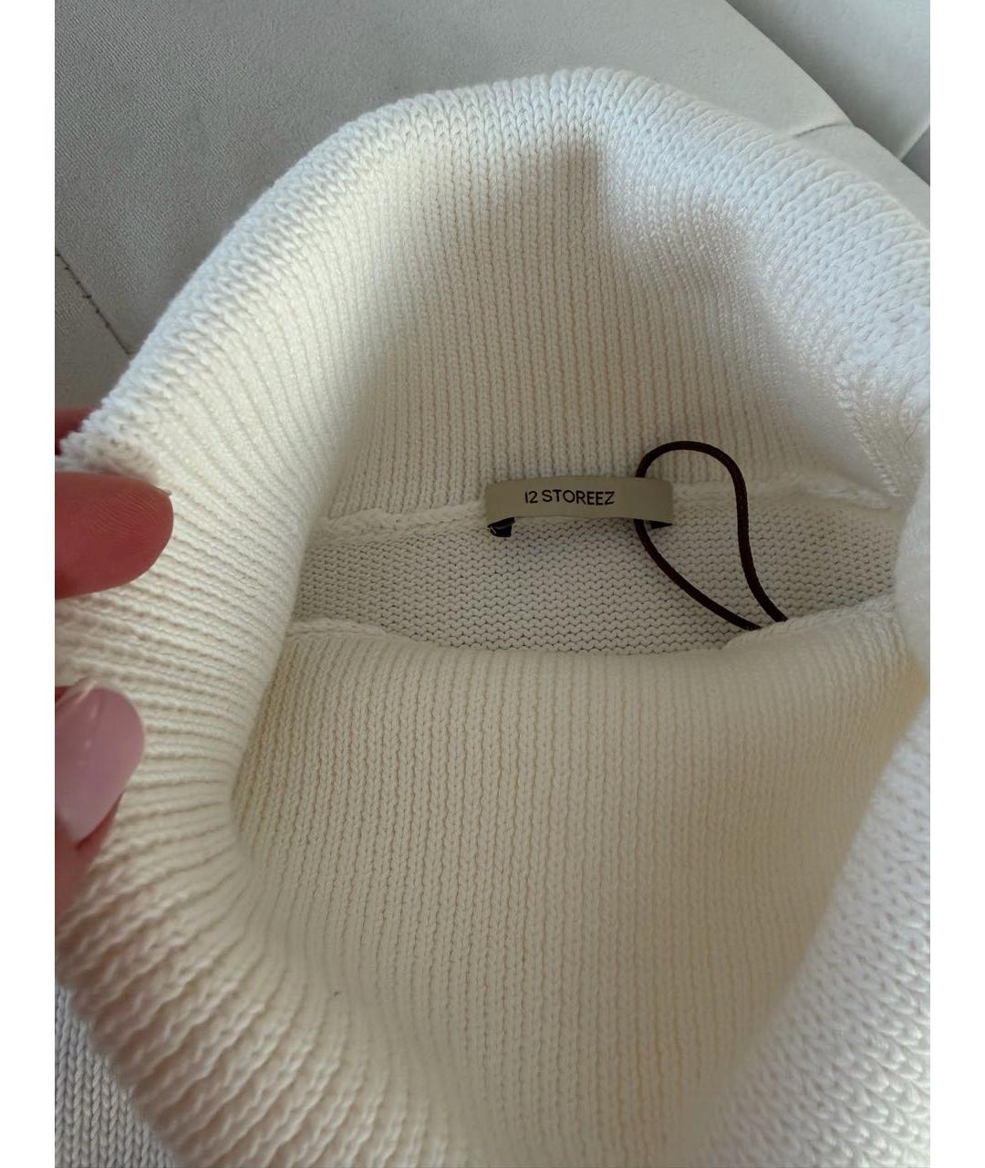 12 STOREEZ Белая хлопковая водолазка, фото 5