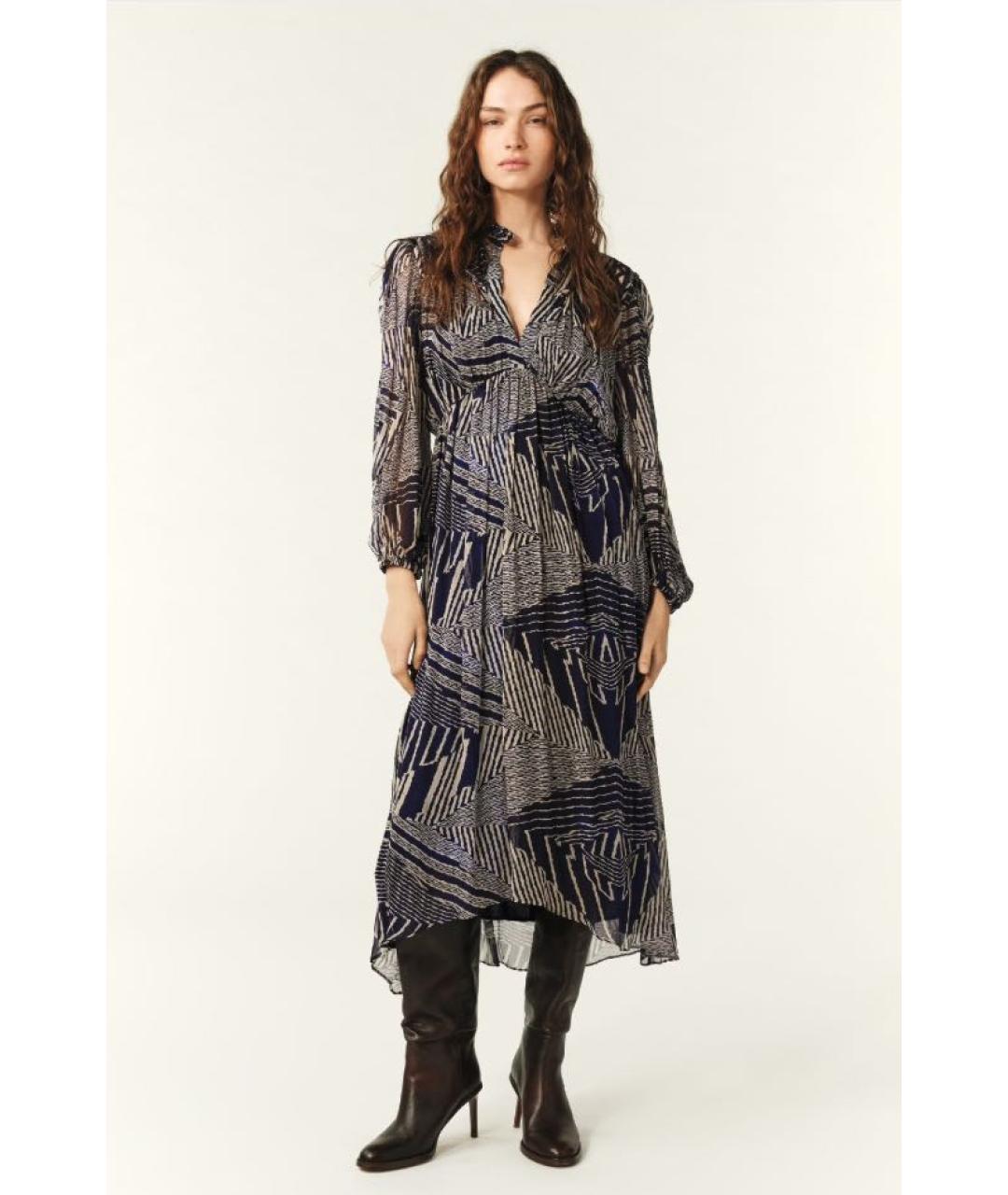 BA&SH Синее вискозное повседневное платье, фото 7