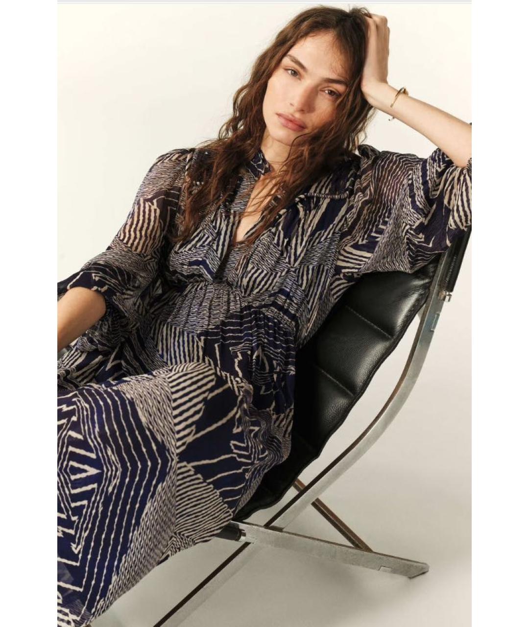 BA&SH Синее вискозное повседневное платье, фото 5