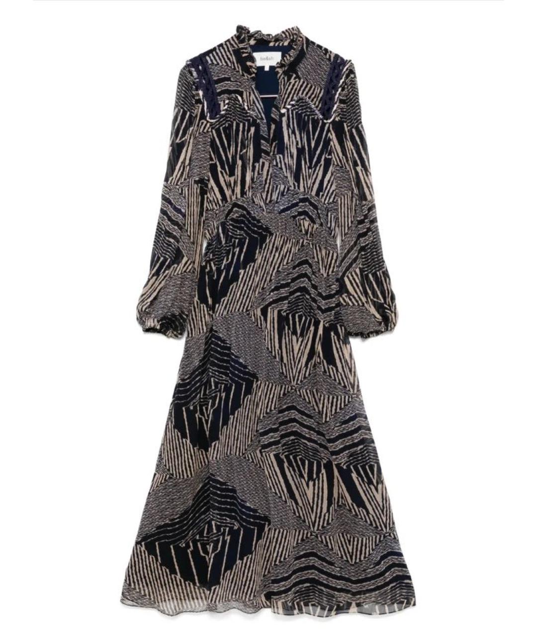 BA&SH Синее вискозное повседневное платье, фото 1