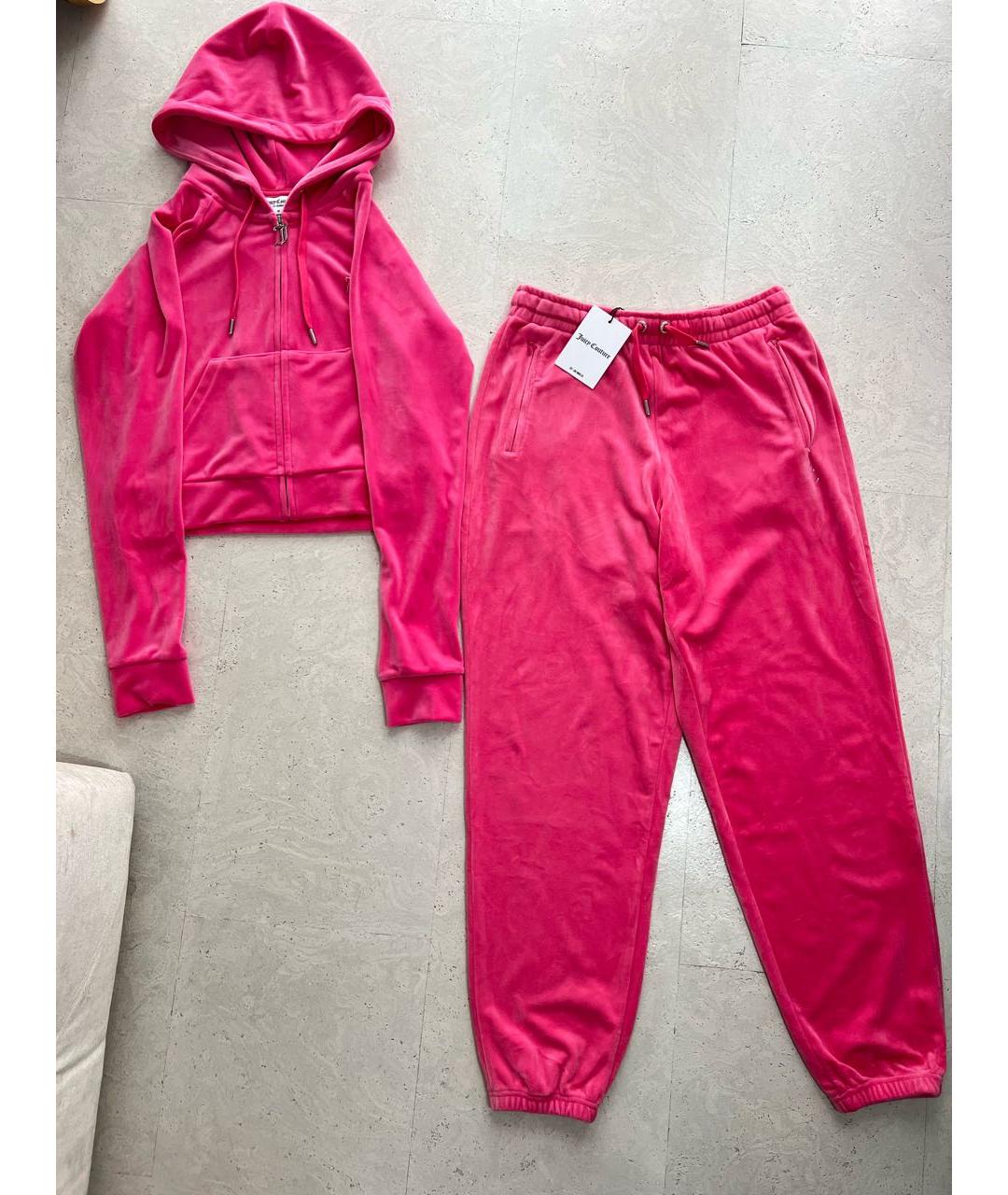 JUICY COUTURE Фуксия велюровый спортивные костюмы, фото 2