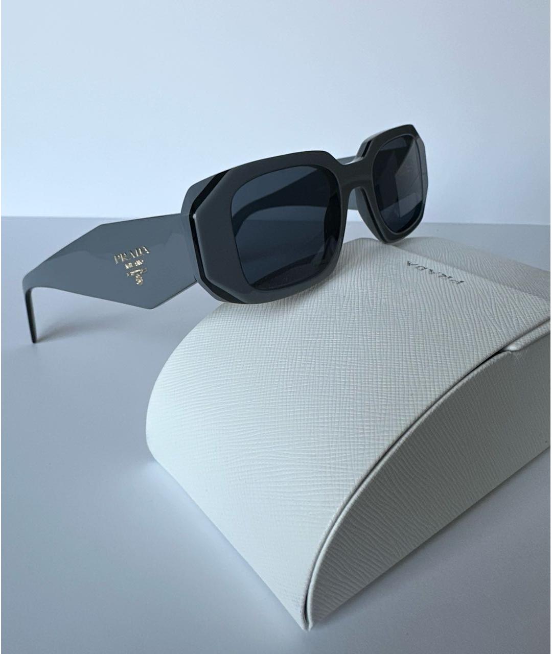 PRADA Серые пластиковые солнцезащитные очки, фото 8