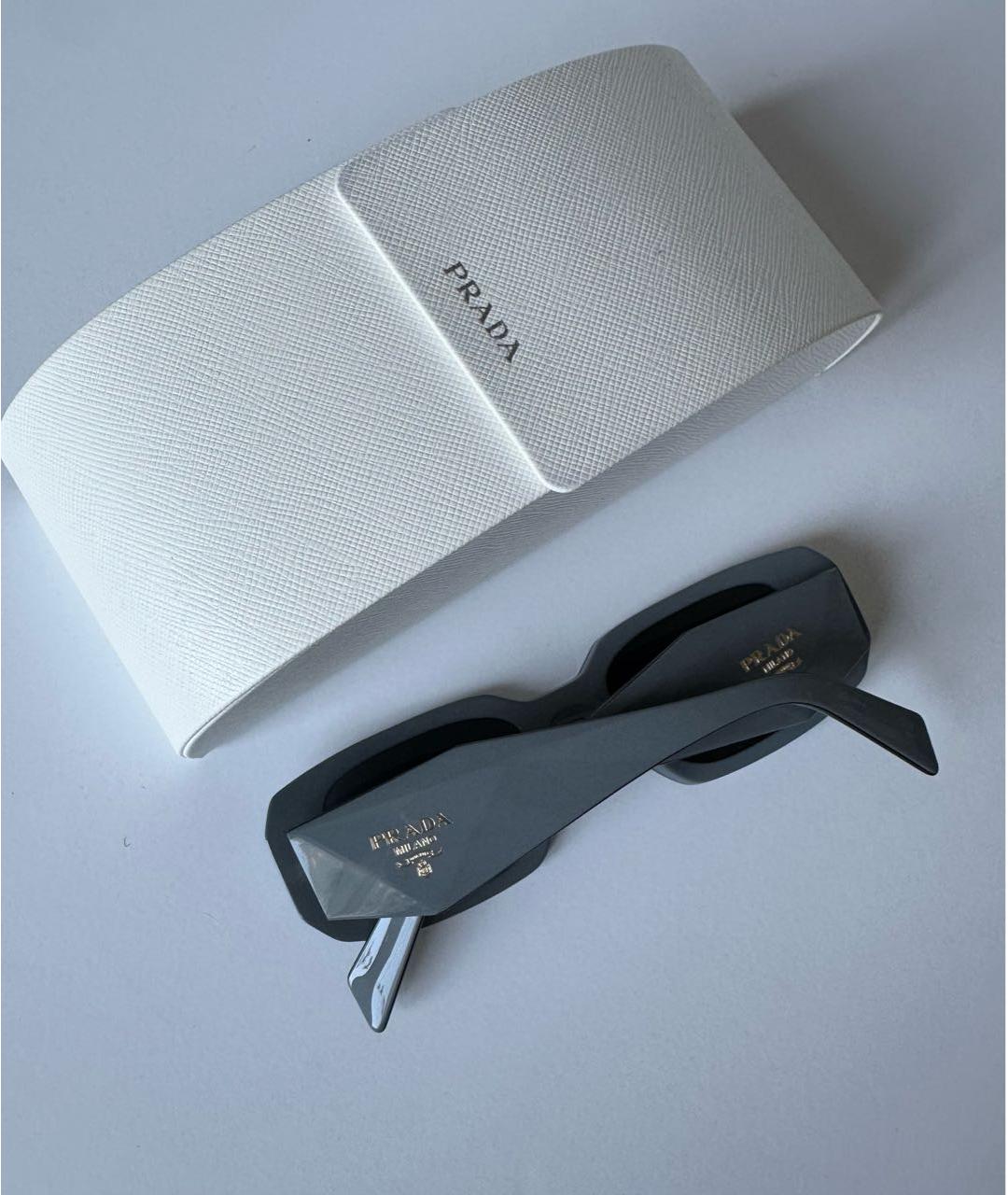 PRADA Серые пластиковые солнцезащитные очки, фото 5