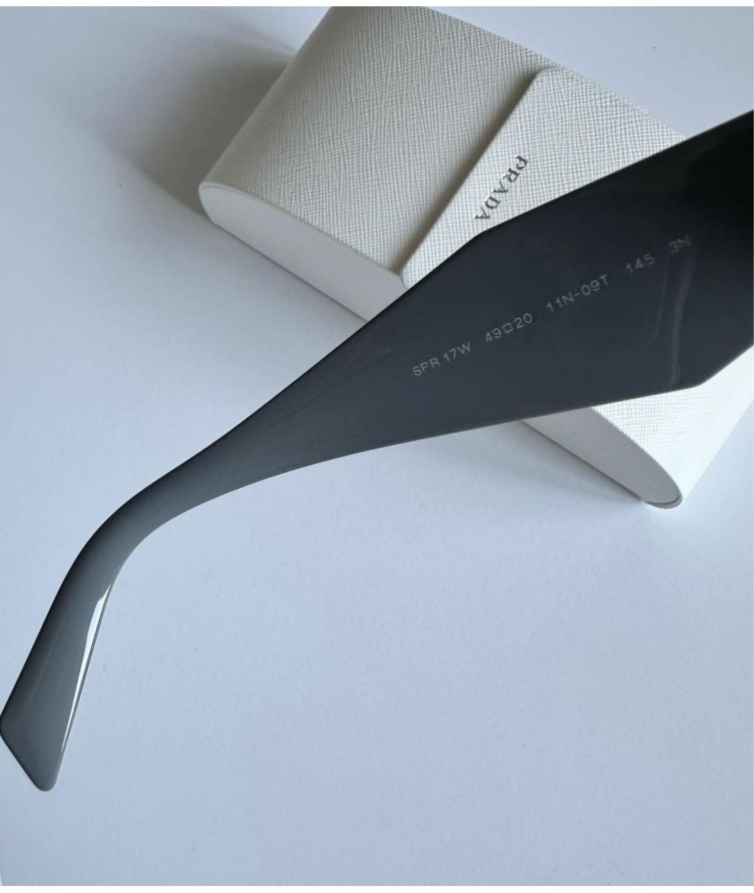 PRADA Серые пластиковые солнцезащитные очки, фото 7