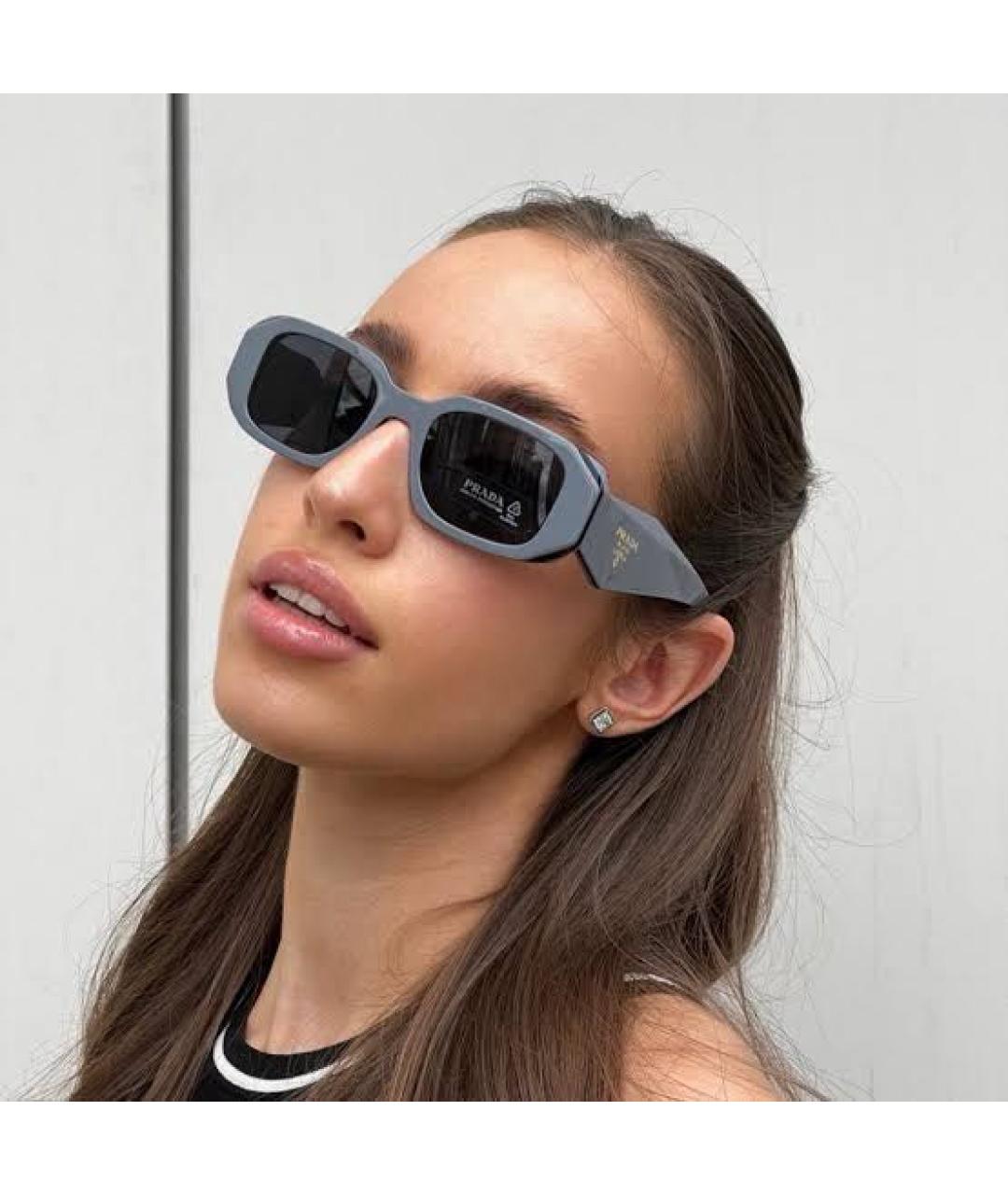 PRADA Серые пластиковые солнцезащитные очки, фото 2