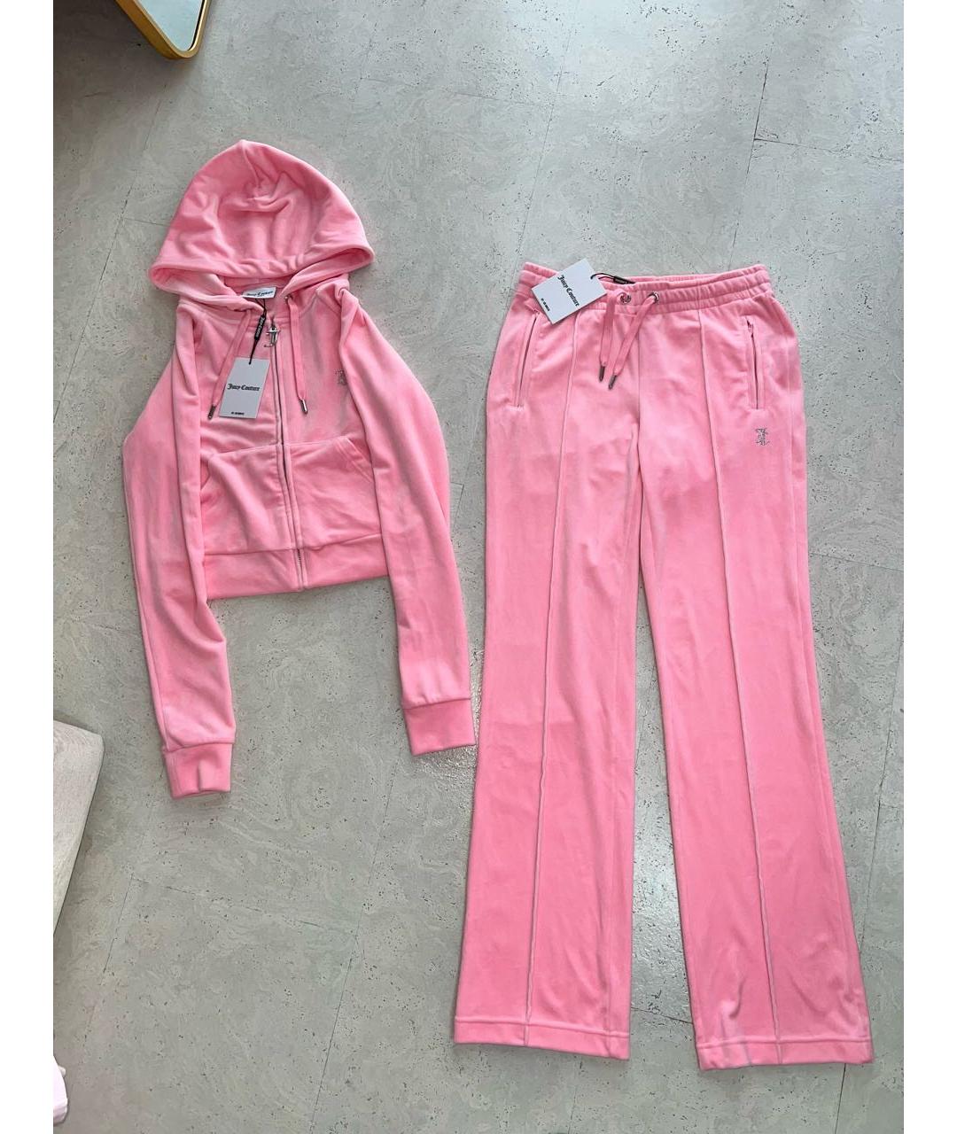 JUICY COUTURE Розовый велюровый спортивные костюмы, фото 2