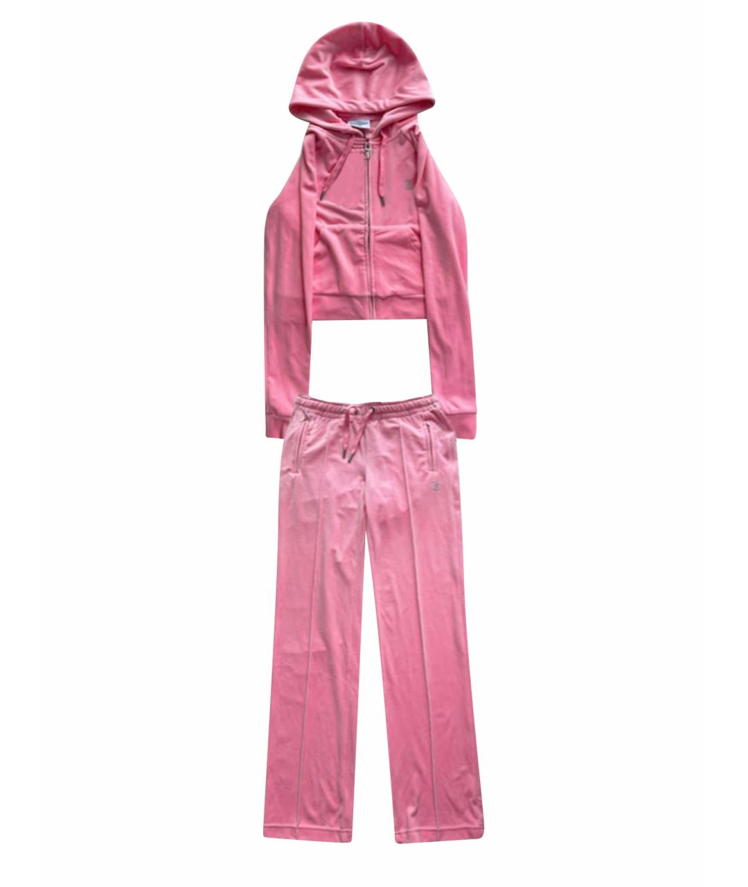 JUICY COUTURE Розовый велюровый спортивные костюмы, фото 1