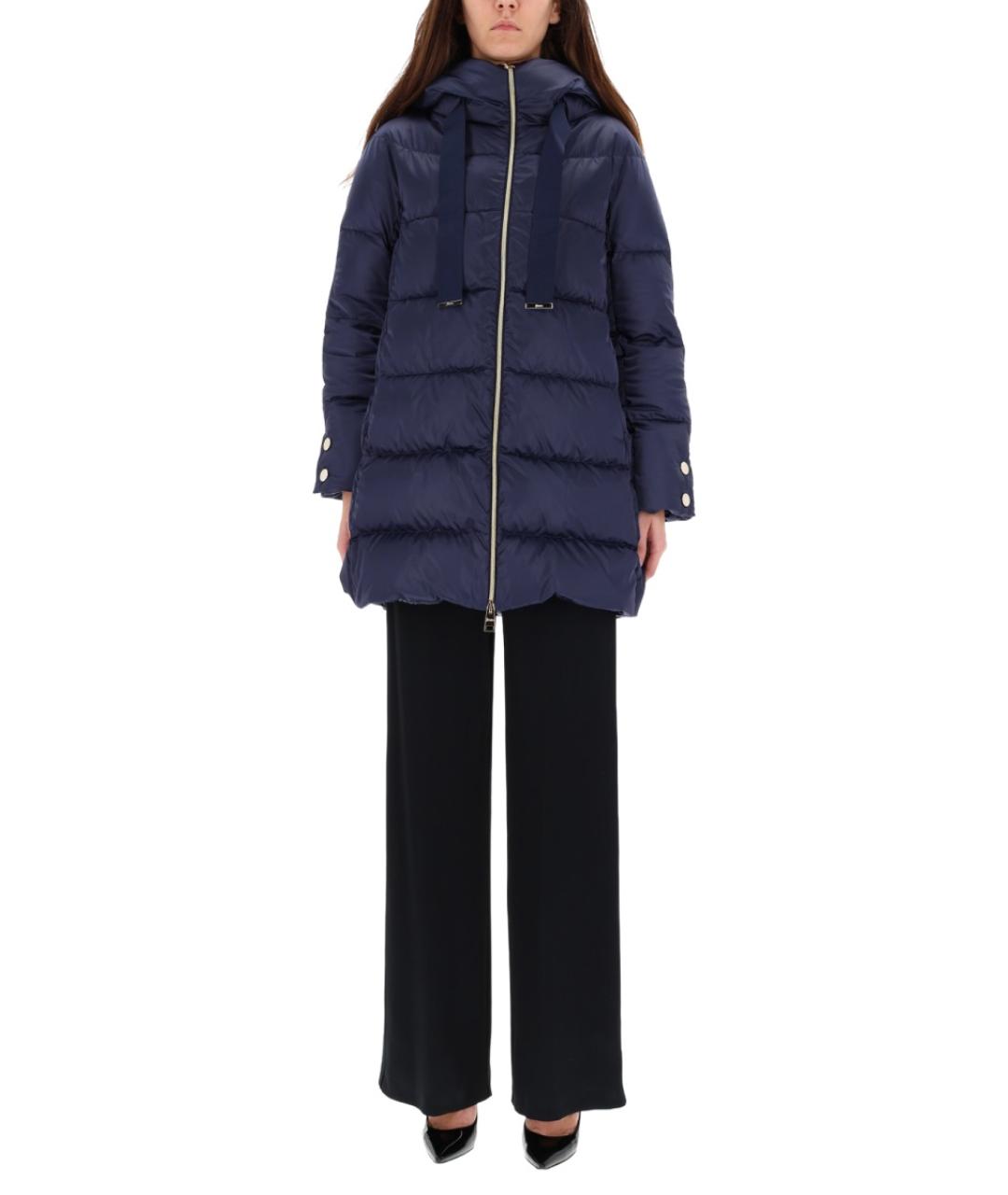 HERNO Синий полиэстеровый пуховик, фото 2