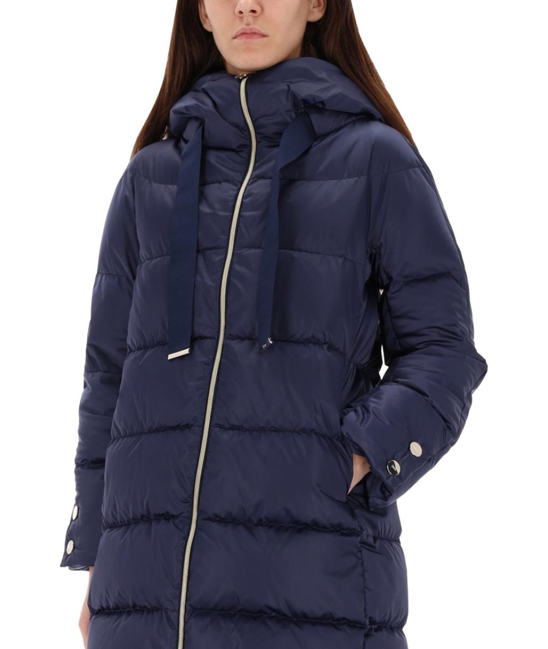 HERNO Синий полиэстеровый пуховик, фото 4