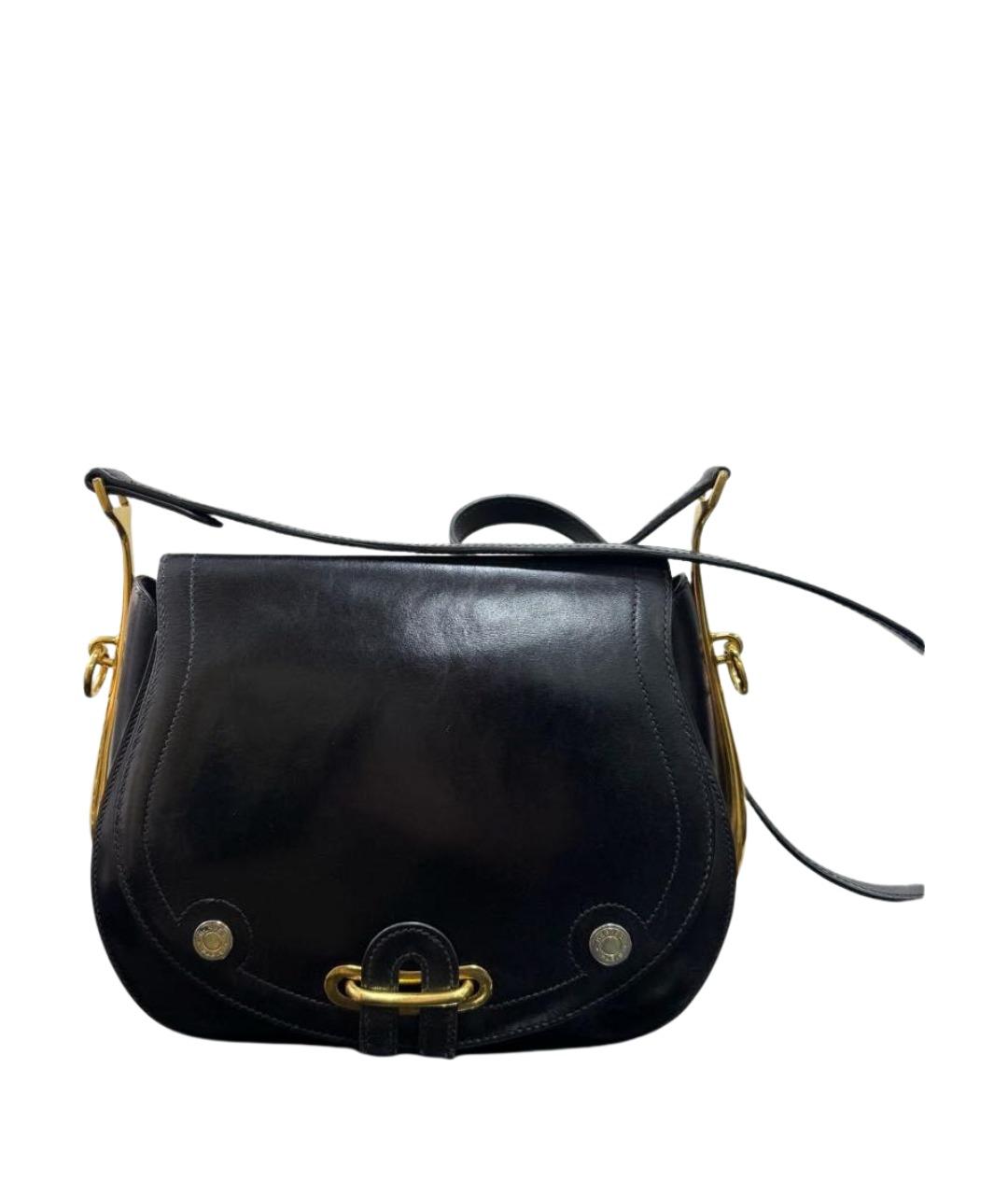HERMES Черная кожаная сумка через плечо, фото 1