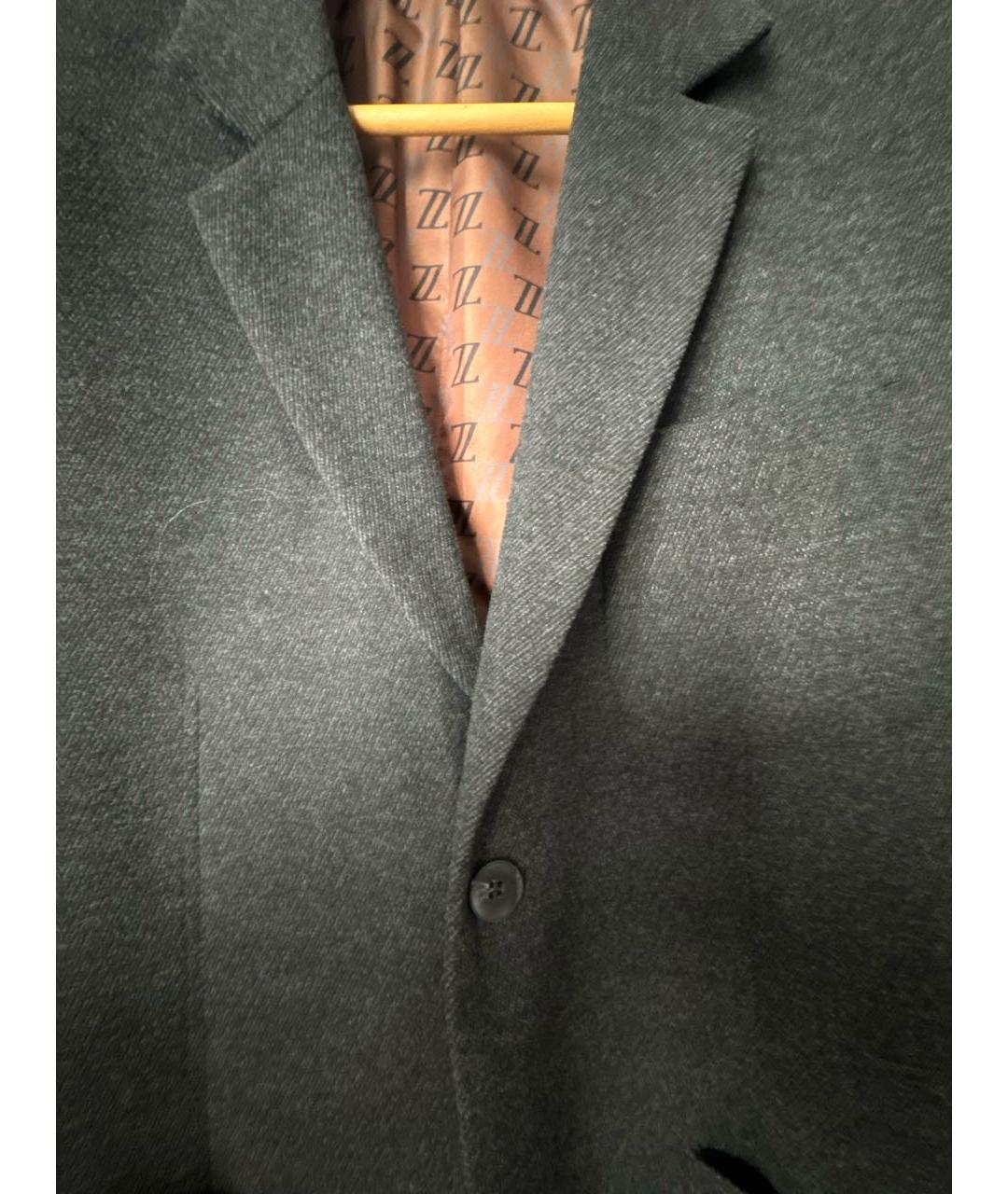 ERMENEGILDO ZEGNA XXX Серый шерстяной пиджак, фото 4