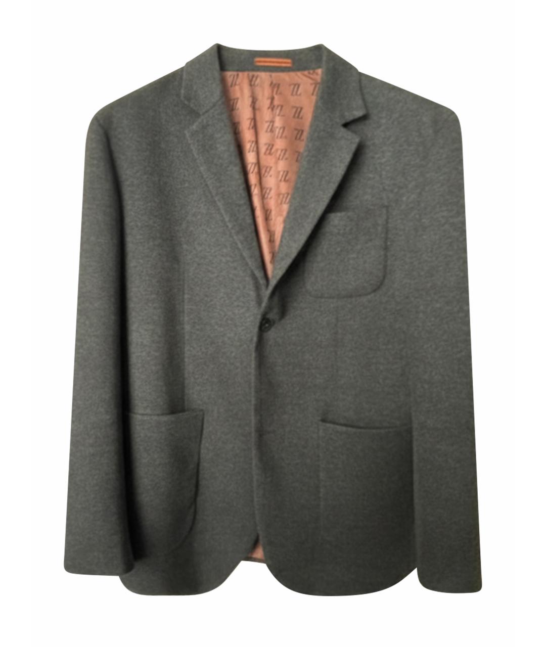 ERMENEGILDO ZEGNA XXX Серый шерстяной пиджак, фото 1