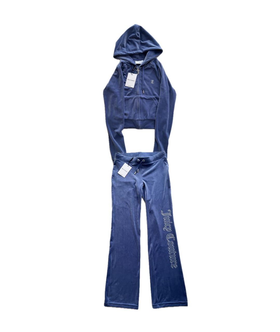 JUICY COUTURE Синий велюровый спортивные костюмы, фото 9