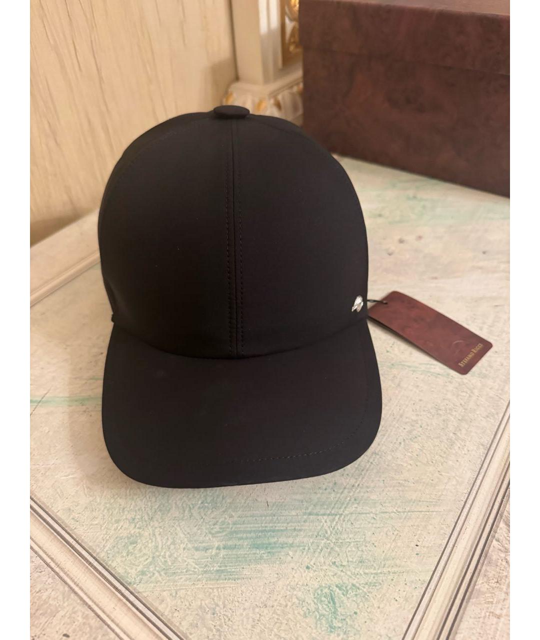 STEFANO RICCI Черная хлопковая кепка/бейсболка, фото 9