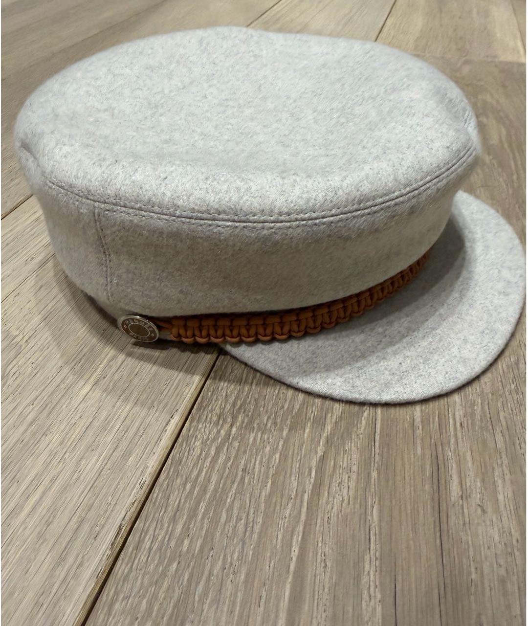 HERMES Серая кашемировая кепка, фото 4