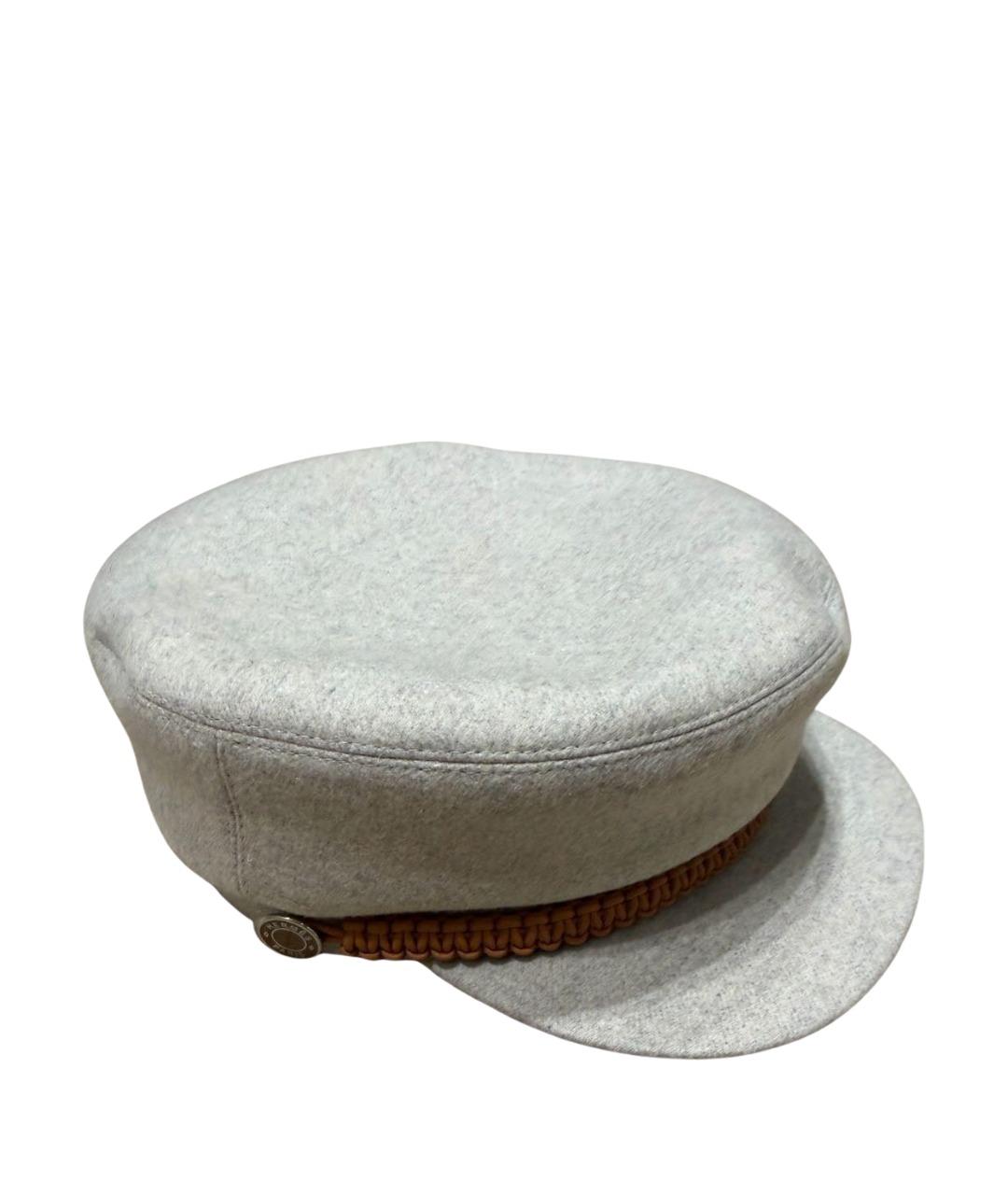 HERMES Серая кашемировая кепка, фото 1