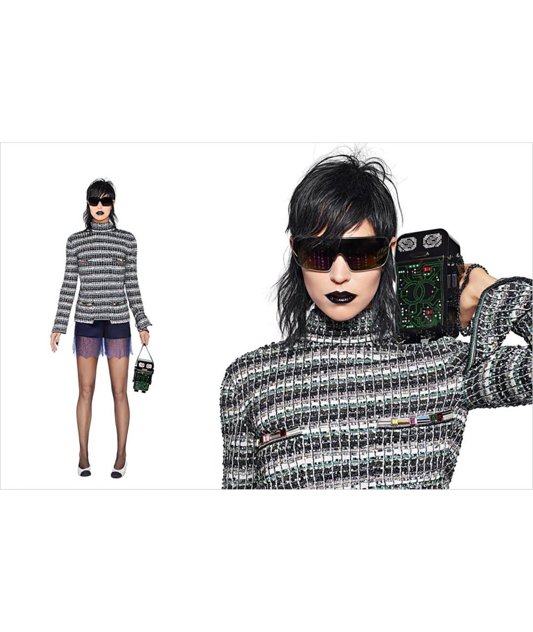 CHANEL Зеленый шелковый жакет/пиджак, фото 4