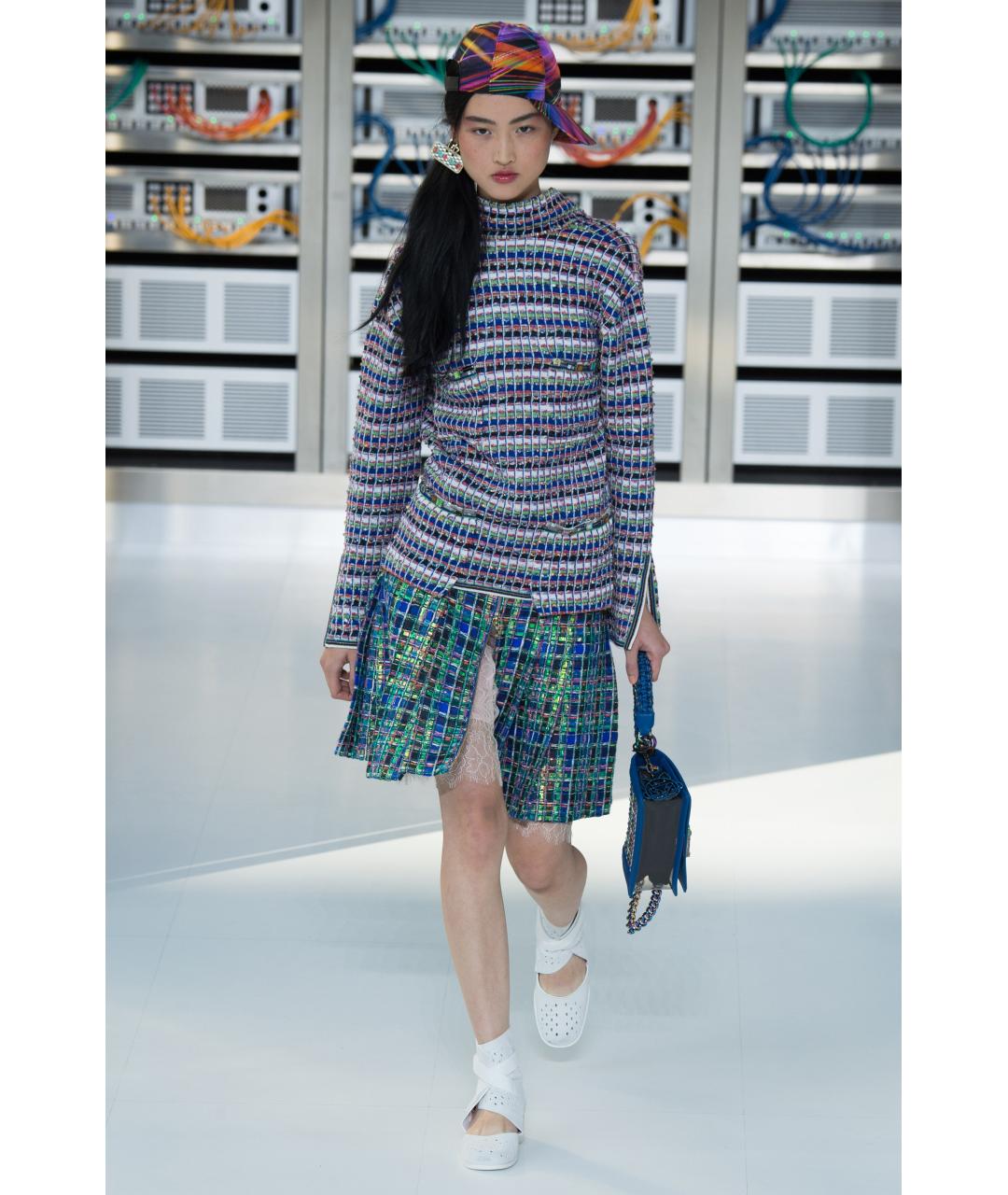 CHANEL Зеленый шелковый жакет/пиджак, фото 3