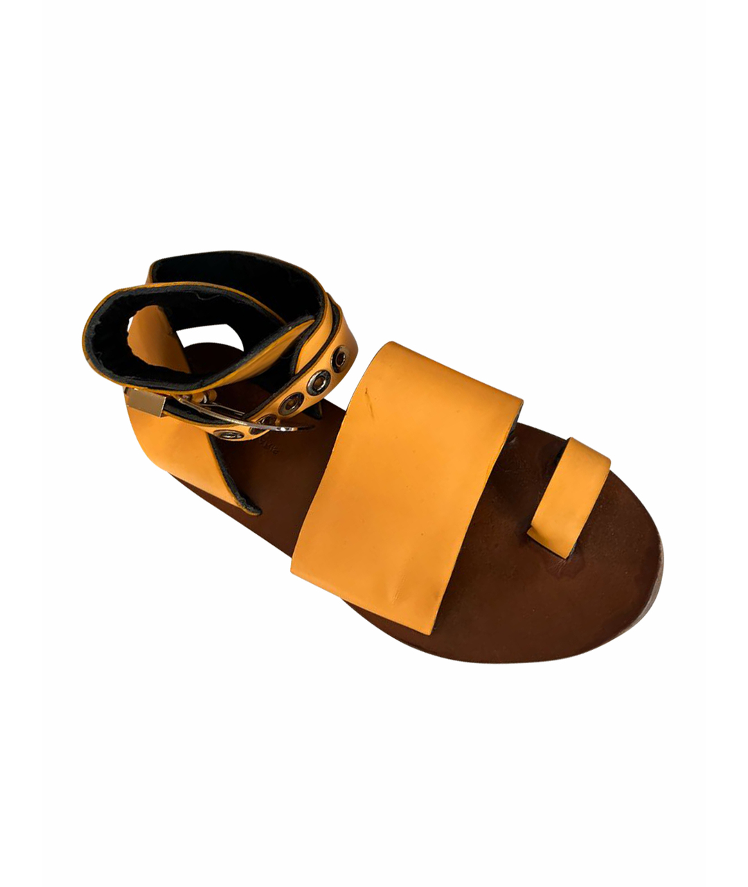 BALENCIAGA Оранжевое кожаные сандалии, фото 1