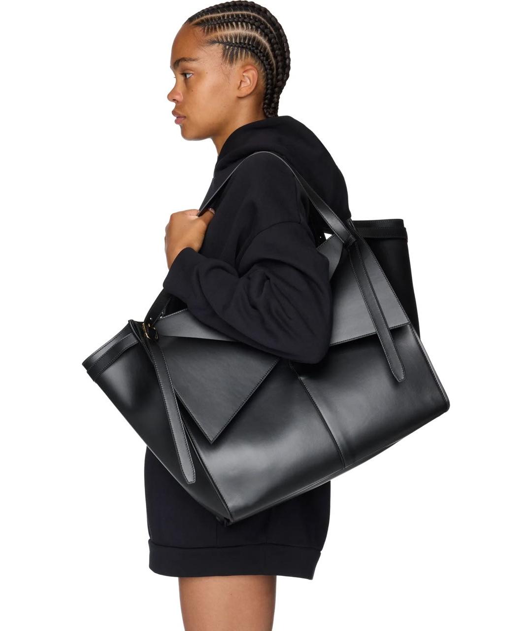 COPERNI Черная кожаная сумка тоут, фото 6