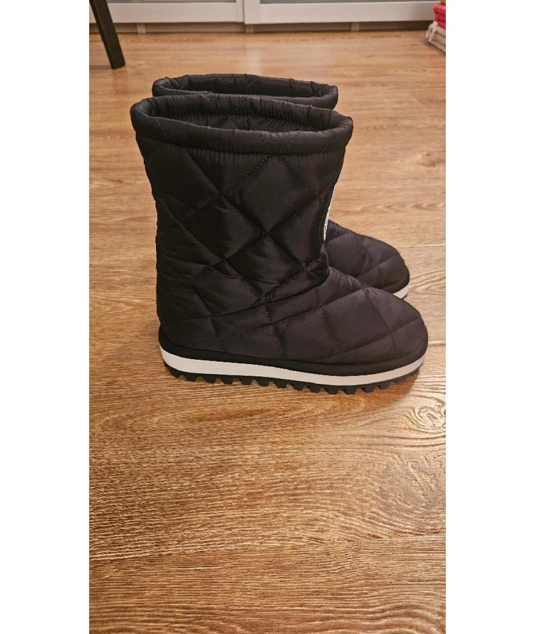 DOLCE&GABBANA Черные текстильные сапоги, фото 8