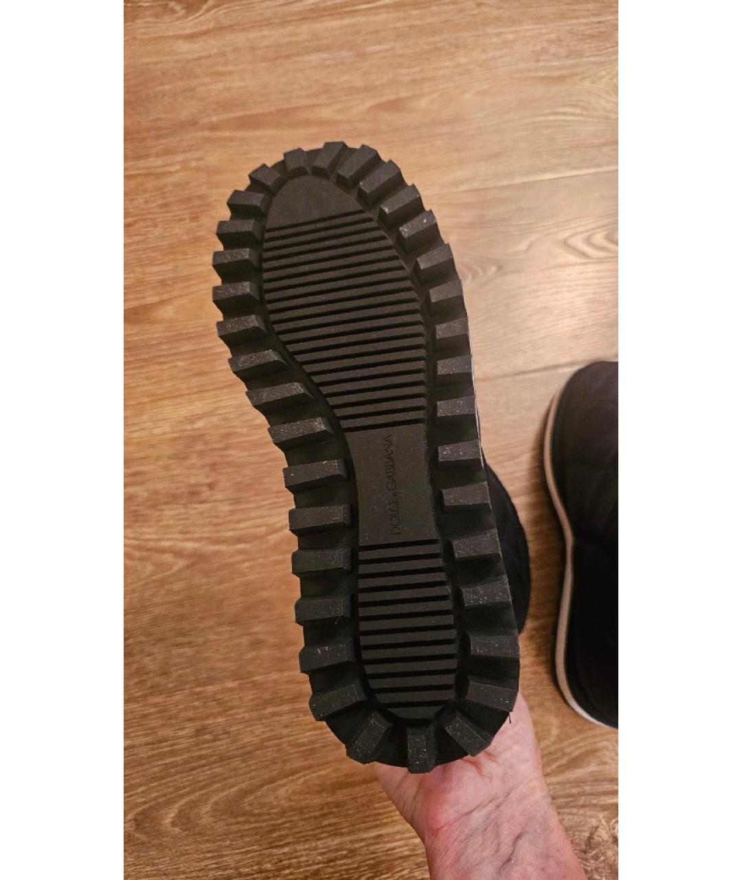 DOLCE&GABBANA Черные текстильные сапоги, фото 6