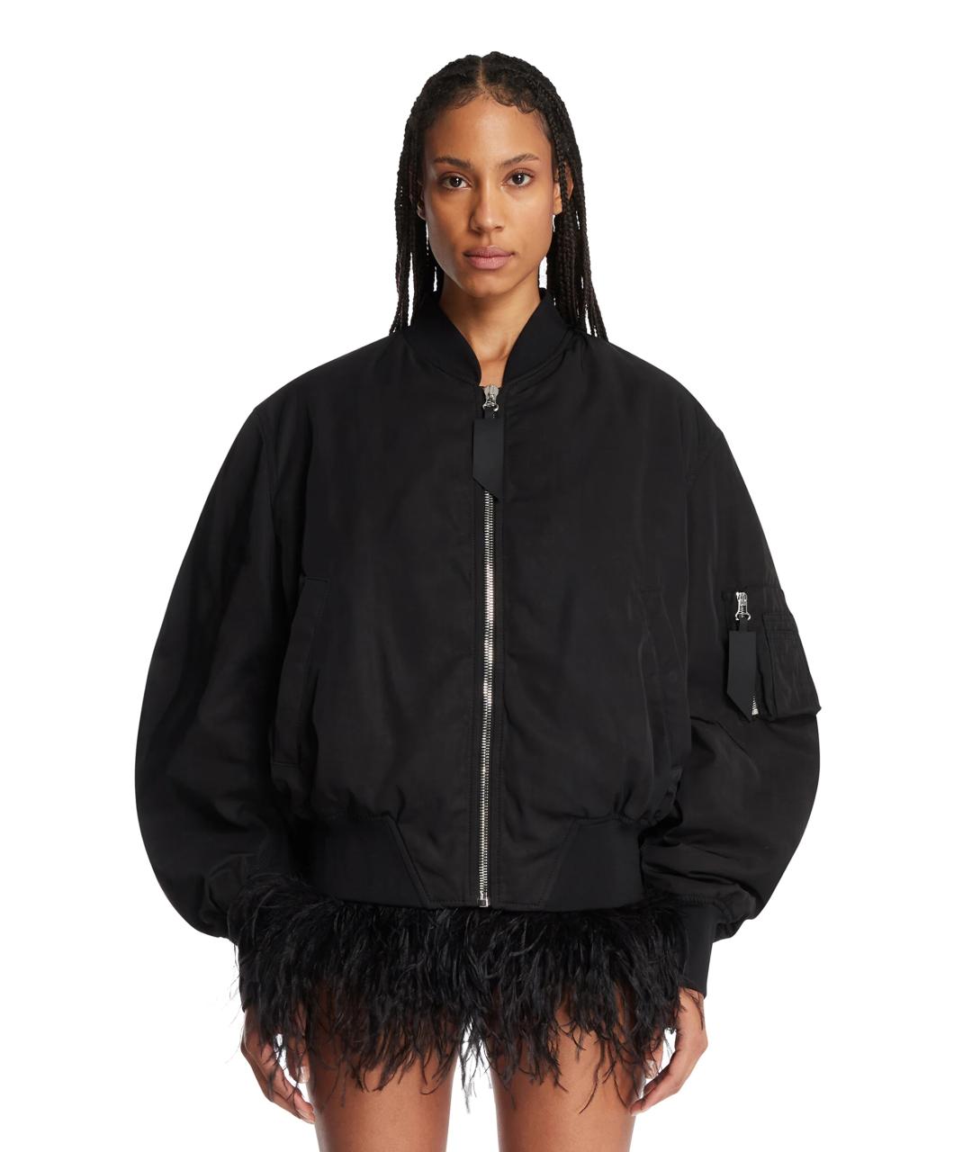 THE ATTICO Черная полиэстеровая куртка, фото 3