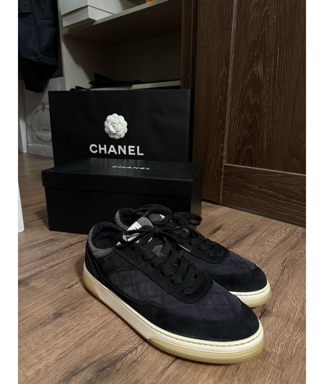 CHANEL Черные замшевые кеды, фото 8