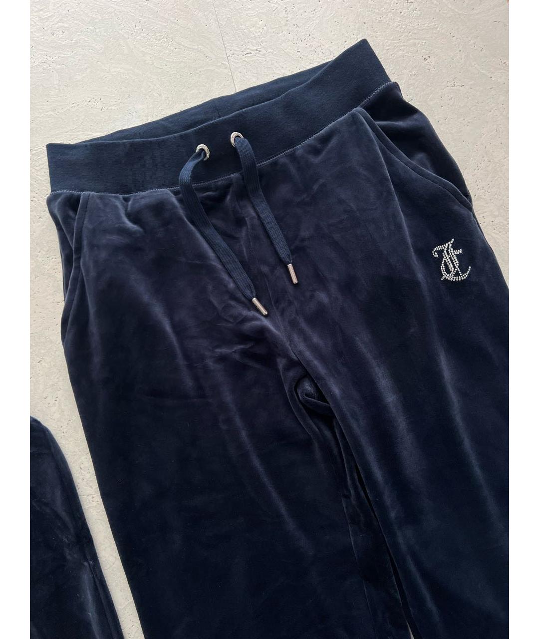 JUICY COUTURE Темно-синий велюровый спортивные костюмы, фото 7