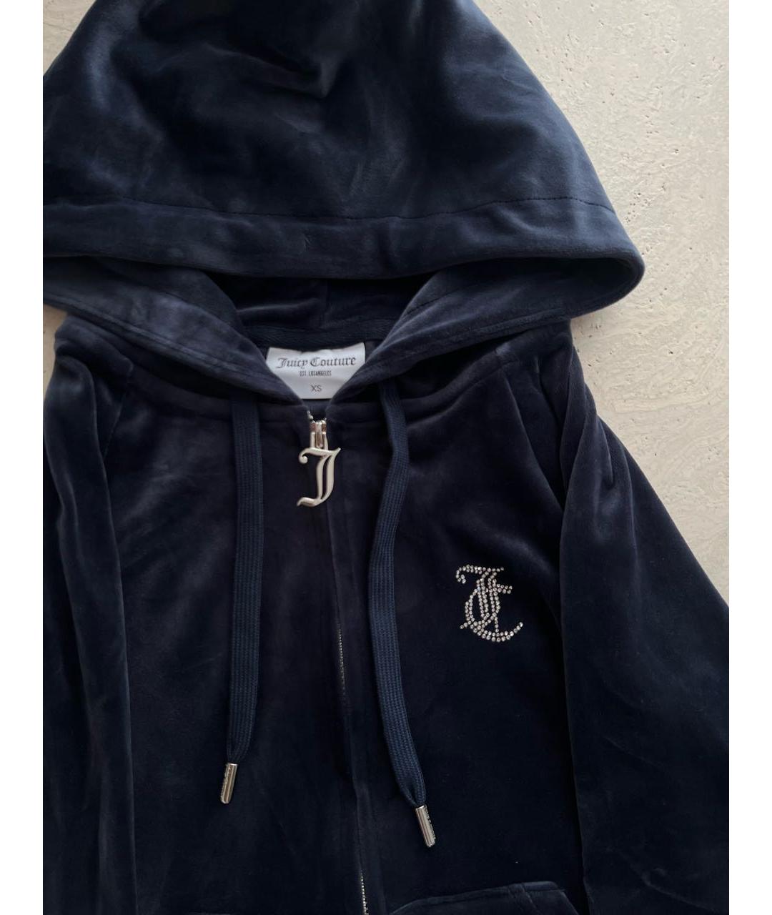 JUICY COUTURE Темно-синий велюровый спортивные костюмы, фото 4