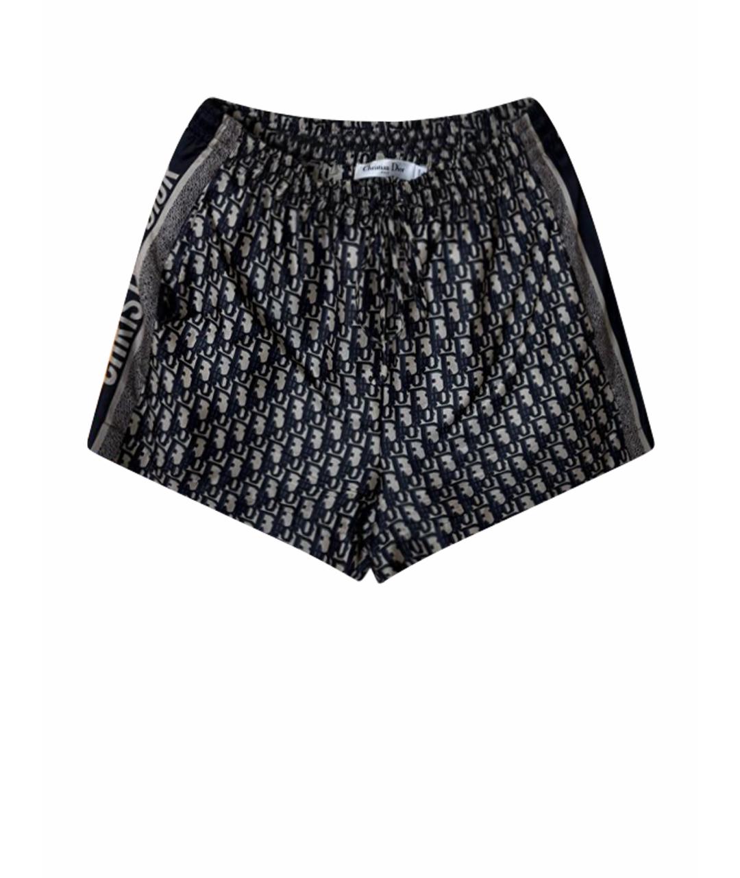 CHRISTIAN DIOR Синие шелковые шорты, фото 1