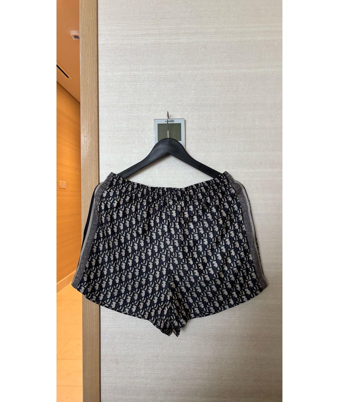 CHRISTIAN DIOR Синие шелковые шорты, фото 2