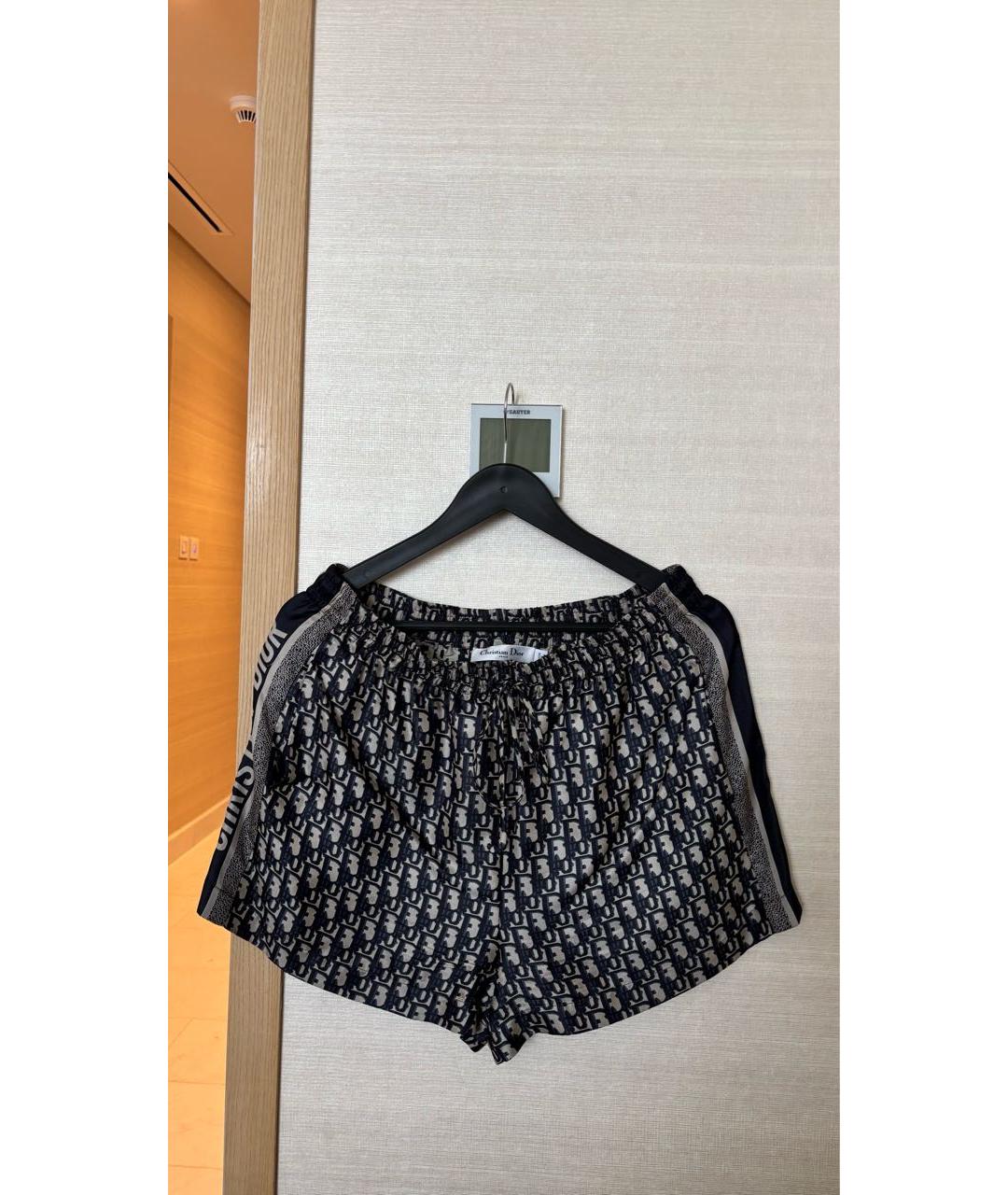 CHRISTIAN DIOR Синие шелковые шорты, фото 8