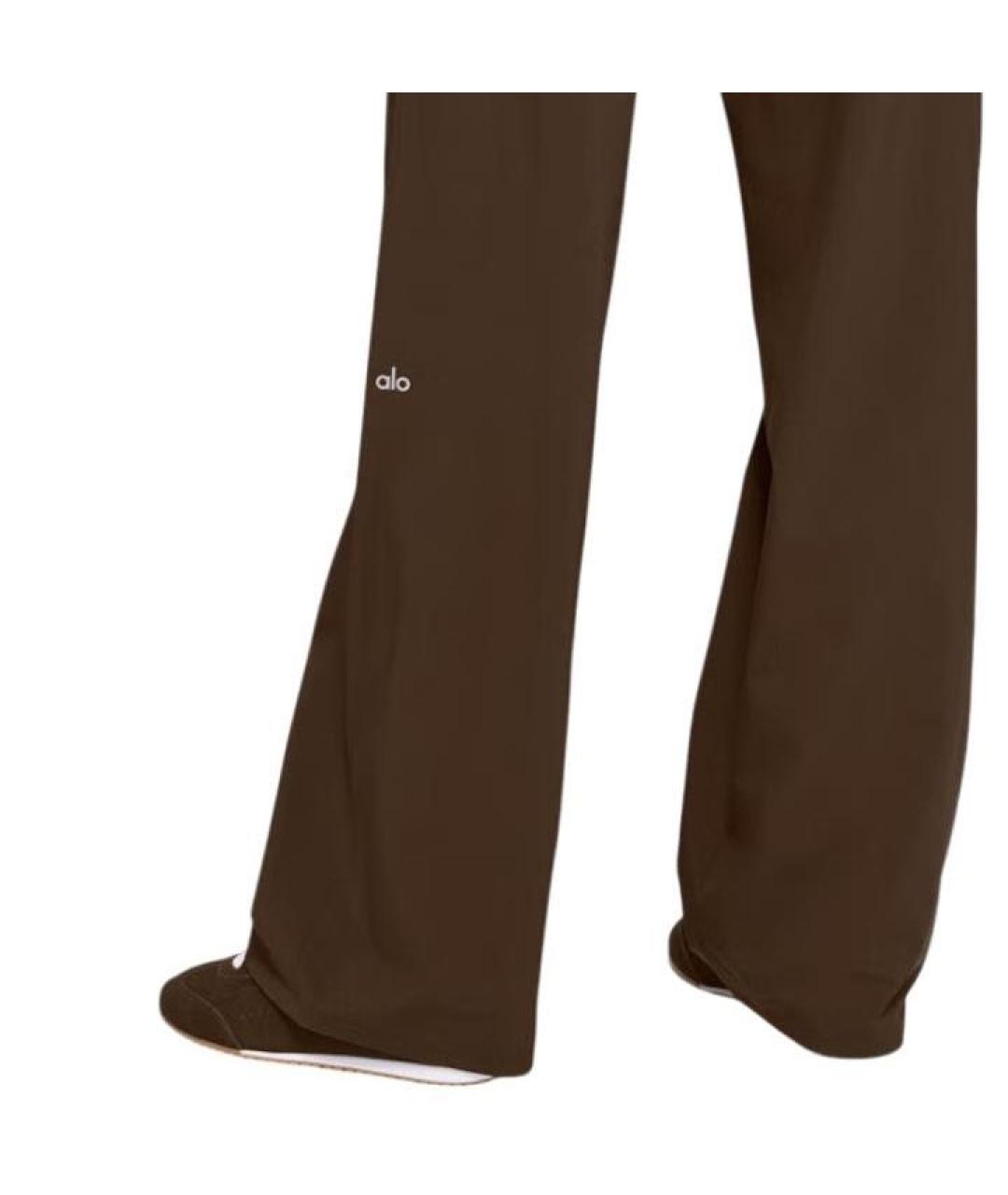 ALO YOGA Коричневые прямые брюки, фото 7