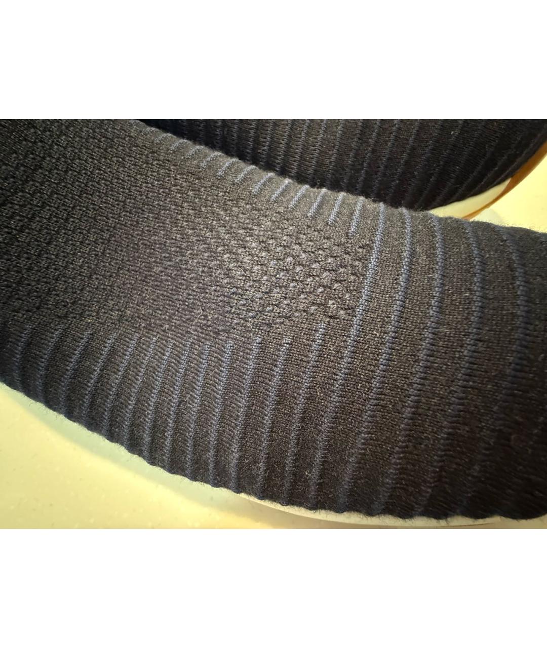 LORO PIANA Темно-синие текстильные слипоны, фото 6