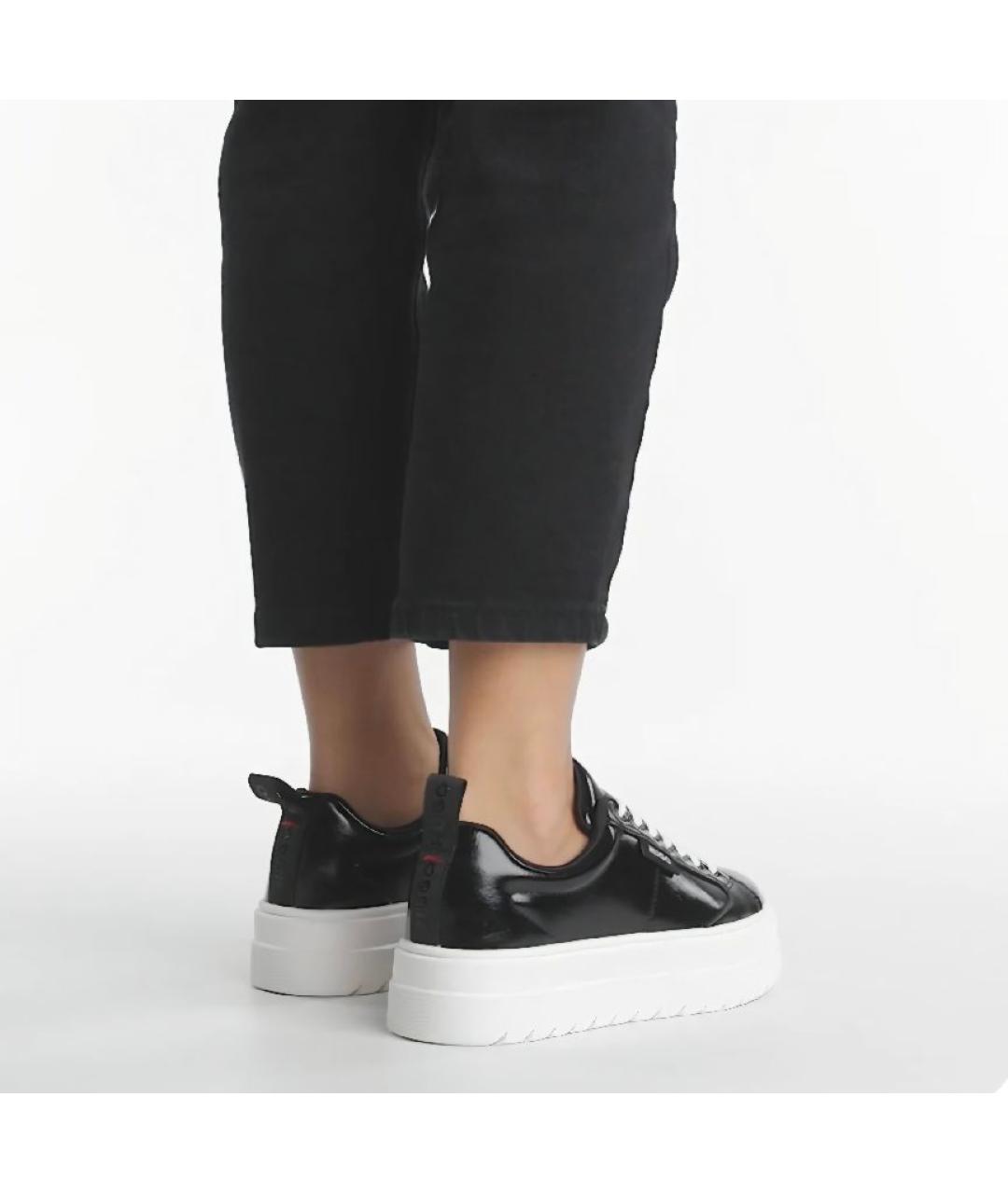 HUGO Черные кеды из искусственной кожи, фото 3