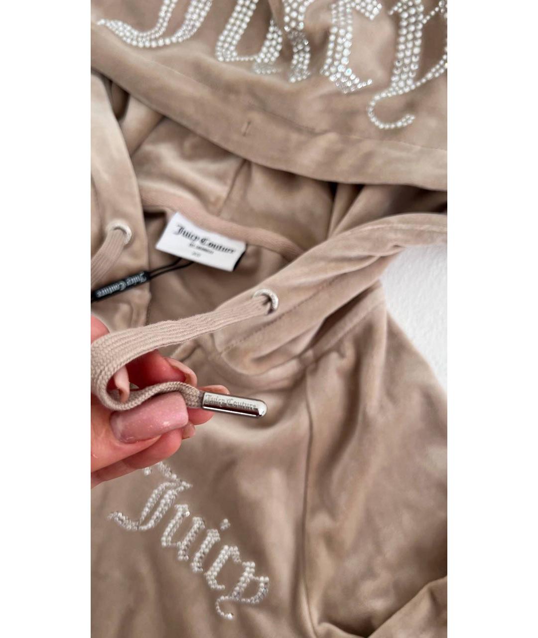JUICY COUTURE Бежевый велюровый спортивные костюмы, фото 5