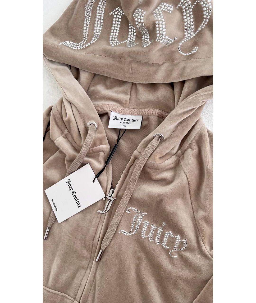 JUICY COUTURE Бежевый велюровый спортивные костюмы, фото 4