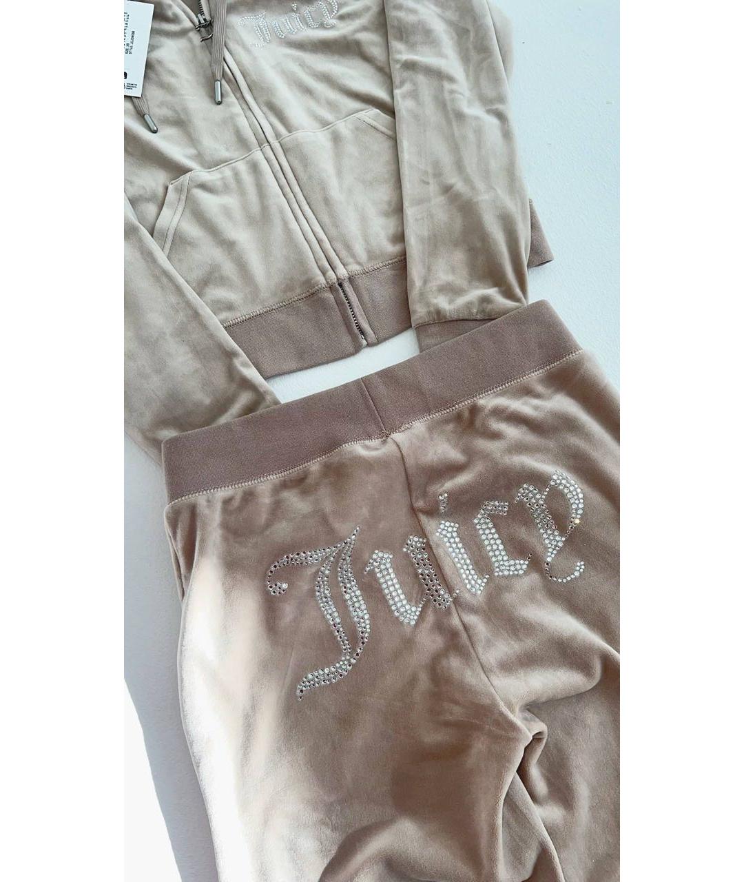 JUICY COUTURE Бежевый велюровый спортивные костюмы, фото 8