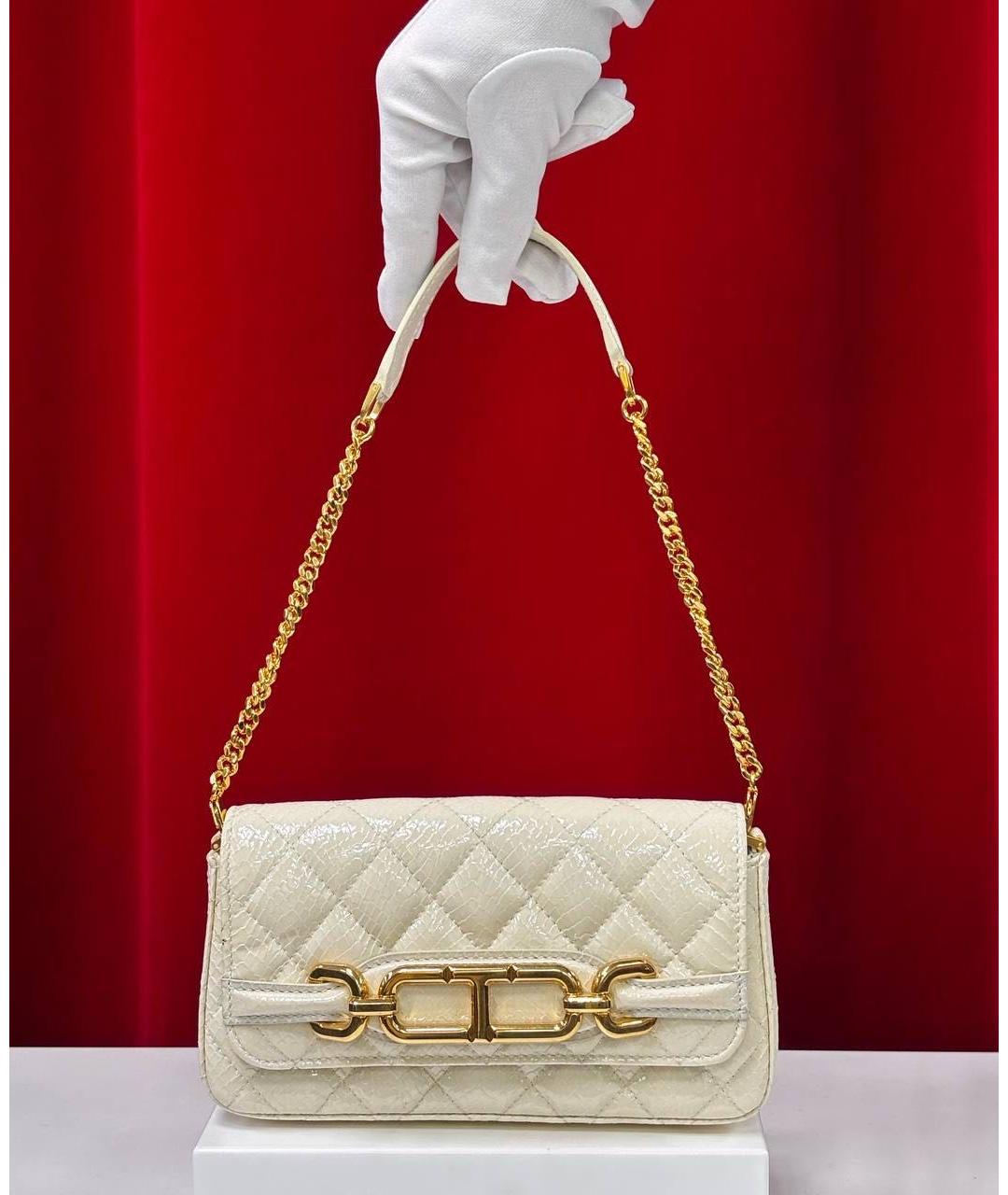 TOM FORD Бежевая сумка через плечо из лакированной кожи, фото 6