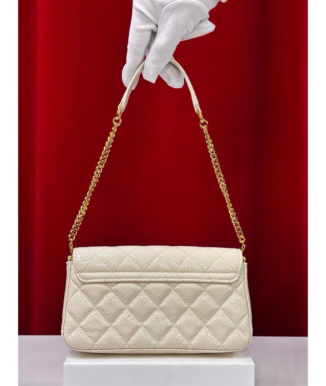 TOM FORD Бежевая сумка через плечо из лакированной кожи, фото 2