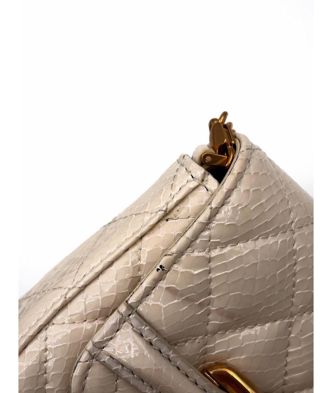 TOM FORD Бежевая сумка через плечо из лакированной кожи, фото 5