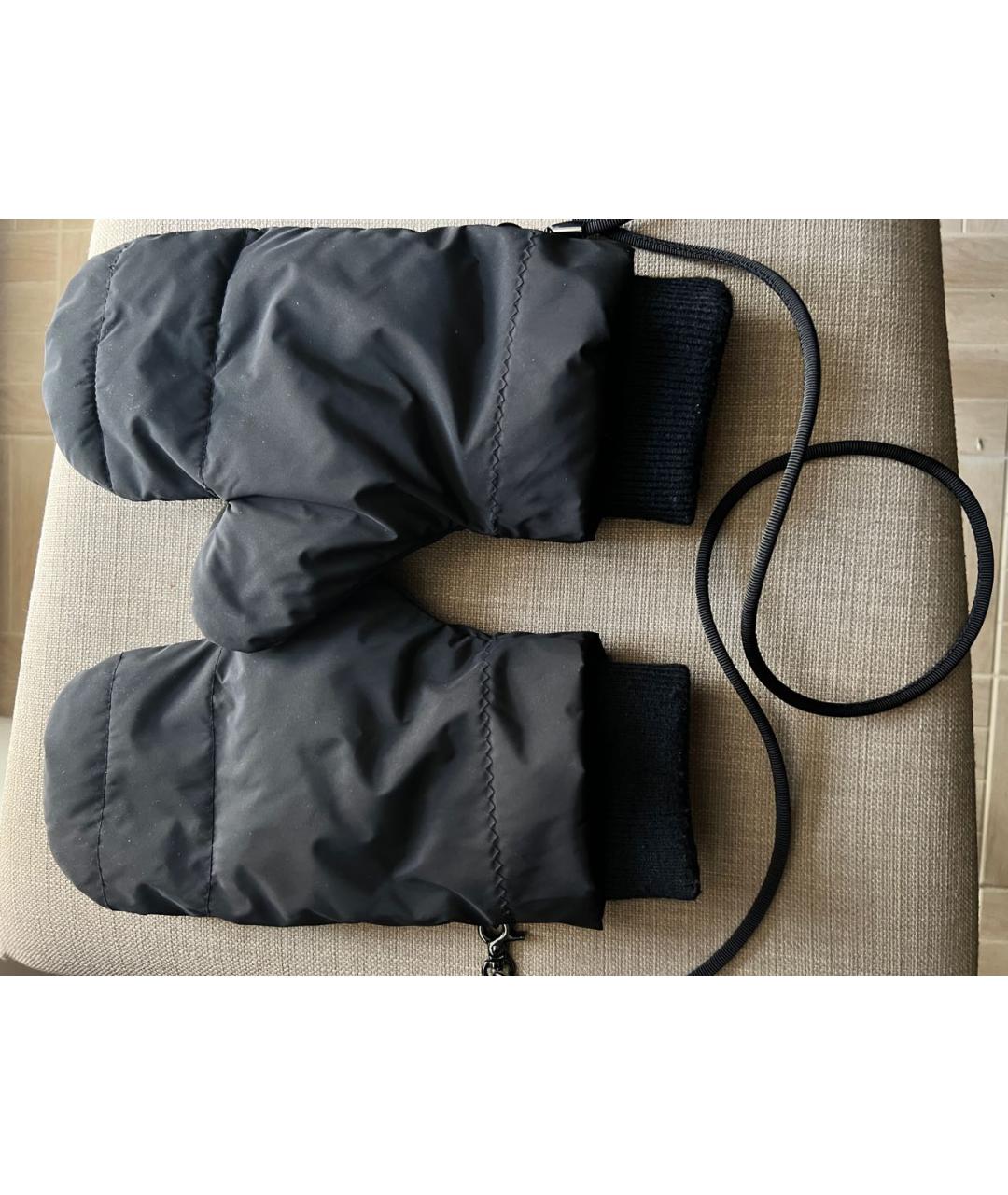 WEEKEND MAX MARA Черные синтетические варежки, фото 7