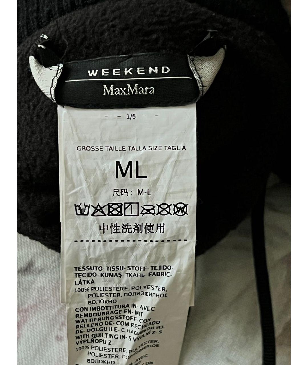 WEEKEND MAX MARA Черные синтетические варежки, фото 8